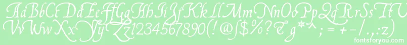 Flllna2u Font – White Fonts on Green Background