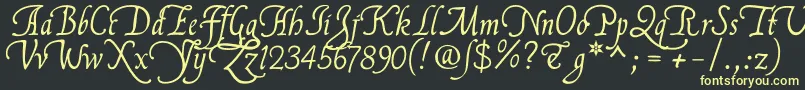 Flllna2u Font – Yellow Fonts on Black Background