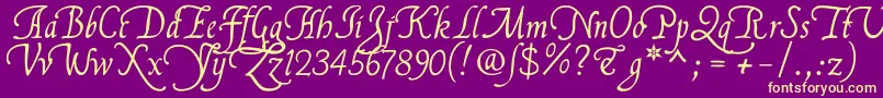 Flllna2u Font – Yellow Fonts on Purple Background