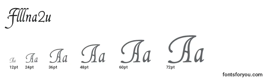 Размеры шрифта Flllna2u