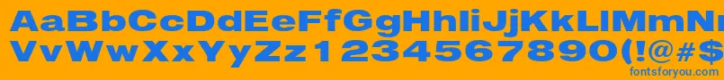 Immediate Font – Blue Fonts on Orange Background