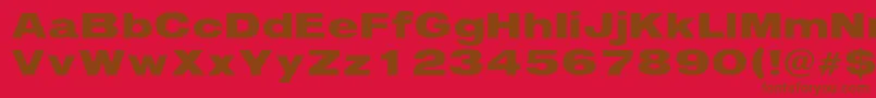 Immediate Font – Brown Fonts on Red Background