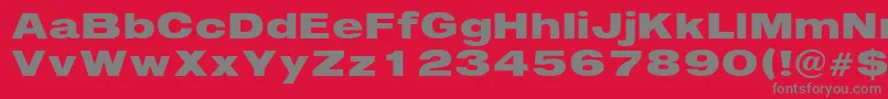 Immediate Font – Gray Fonts on Red Background