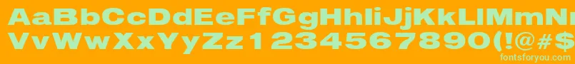 Fonte Immediate – fontes verdes em um fundo laranja
