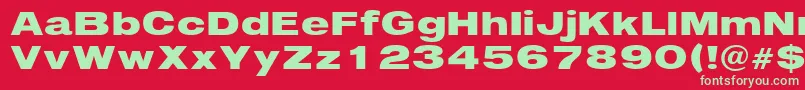 Immediate Font – Green Fonts on Red Background
