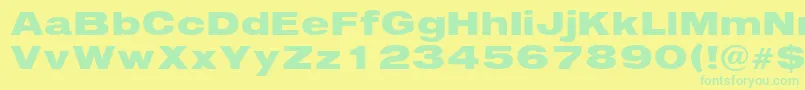 Immediate Font – Green Fonts on Yellow Background