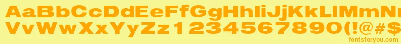 Immediate Font – Orange Fonts on Yellow Background