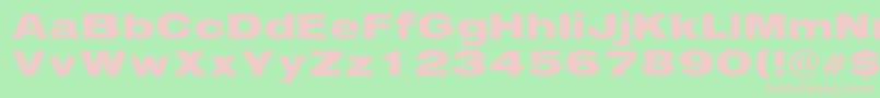 Immediate Font – Pink Fonts on Green Background