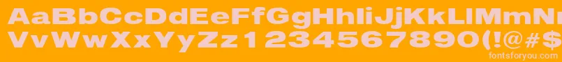Immediate Font – Pink Fonts on Orange Background
