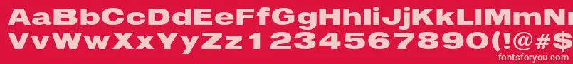 Immediate Font – Pink Fonts on Red Background