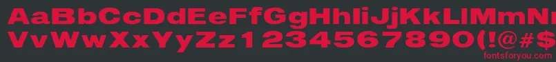 Immediate Font – Red Fonts on Black Background