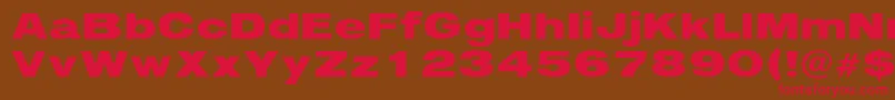 Immediate Font – Red Fonts on Brown Background