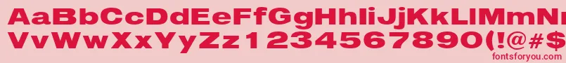 Immediate Font – Red Fonts on Pink Background