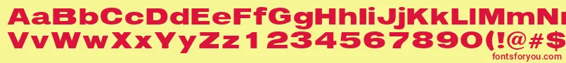 Immediate Font – Red Fonts on Yellow Background