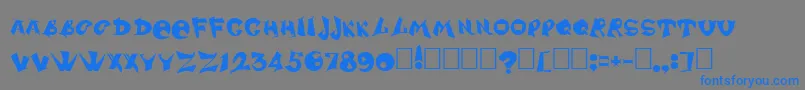 DsSharper Font – Blue Fonts on Gray Background