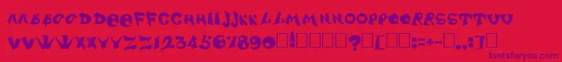DsSharper Font – Purple Fonts on Red Background