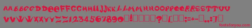 DsSharper Font – Red Fonts on Gray Background