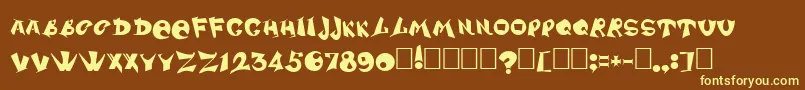 DsSharper Font – Yellow Fonts on Brown Background