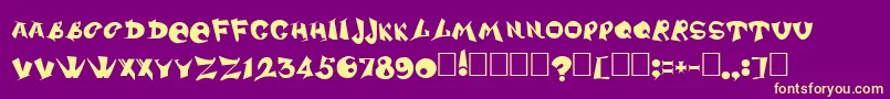 DsSharper Font – Yellow Fonts on Purple Background