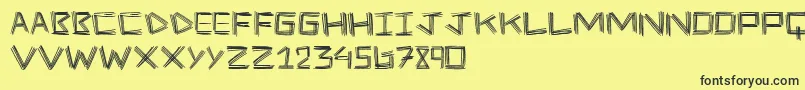 StickFour Font – Black Fonts on Yellow Background