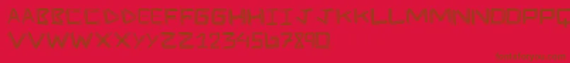 StickFour Font – Brown Fonts on Red Background