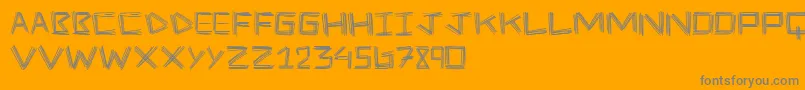 Lisätietoja StickFour-fontista StickFour-fontti – harmaat kirjasimet oranssilla taustalla