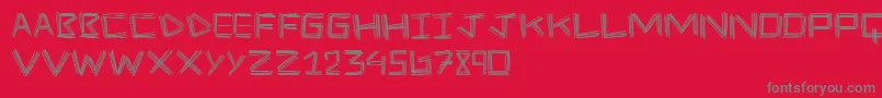 StickFour Font – Gray Fonts on Red Background