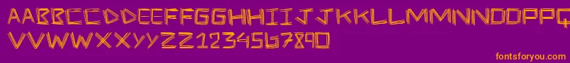 Шрифт StickFour – оранжевые шрифты на фиолетовом фоне