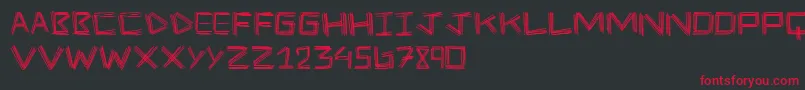 StickFour Font – Red Fonts on Black Background