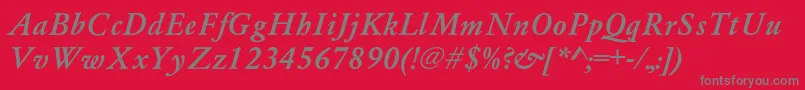 Yearlindmediu2 Font – Gray Fonts on Red Background