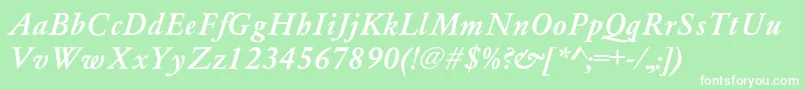 フォントYearlindmediu2 – 緑の背景に白い文字