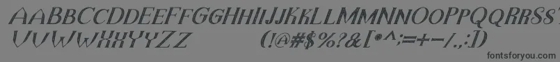 TheDarkTitanVintageItalic Font – Black Fonts on Gray Background