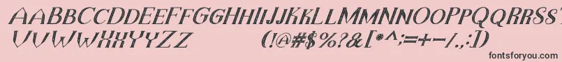 TheDarkTitanVintageItalic Font – Black Fonts on Pink Background