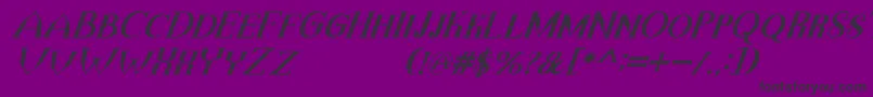 TheDarkTitanVintageItalic Font – Black Fonts on Purple Background