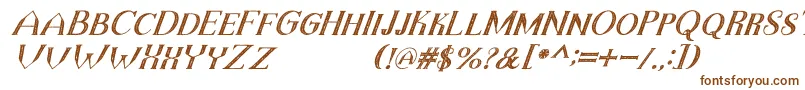 TheDarkTitanVintageItalic Font – Brown Fonts