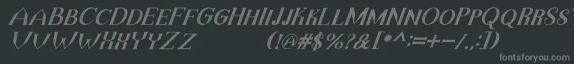 TheDarkTitanVintageItalic Font – Gray Fonts on Black Background