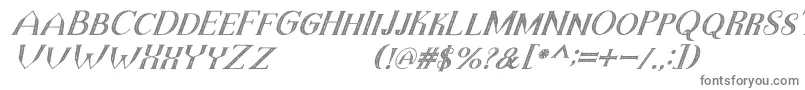 TheDarkTitanVintageItalic Font – Gray Fonts on White Background