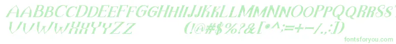 TheDarkTitanVintageItalic Font – Green Fonts on White Background