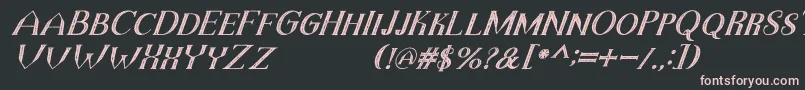 TheDarkTitanVintageItalic Font – Pink Fonts on Black Background