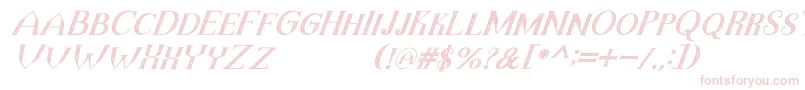 TheDarkTitanVintageItalic Font – Pink Fonts on White Background