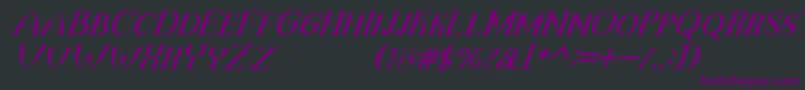 TheDarkTitanVintageItalic Font – Purple Fonts on Black Background