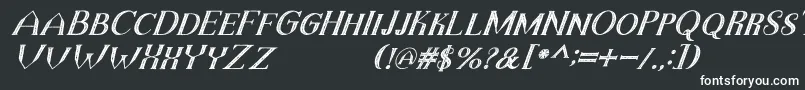 TheDarkTitanVintageItalic Font – White Fonts on Black Background