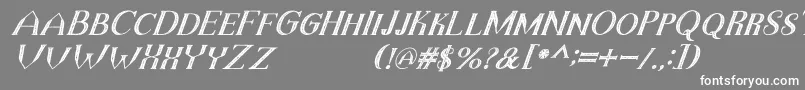 TheDarkTitanVintageItalic Font – White Fonts on Gray Background