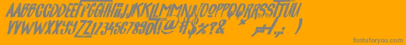 JackpotItalic Font – Gray Fonts on Orange Background