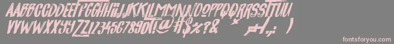 JackpotItalic Font – Pink Fonts on Gray Background