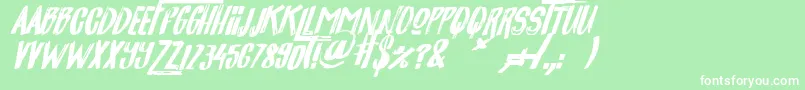 JackpotItalic Font – White Fonts on Green Background