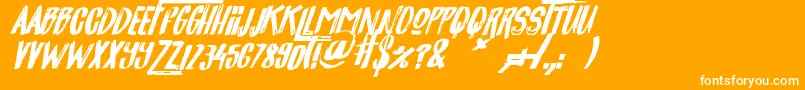 JackpotItalic Font – White Fonts on Orange Background