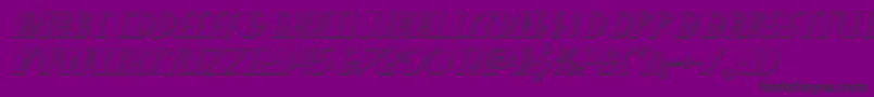 Nathanbrazil3Dital-Schriftart – Schwarze Schriften auf violettem Hintergrund