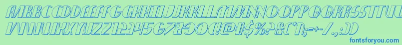 Nathanbrazil3Dital Font – Blue Fonts on Green Background