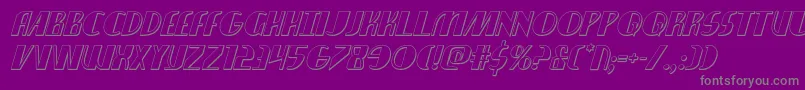 Nathanbrazil3Dital-Schriftart – Graue Schriften auf violettem Hintergrund